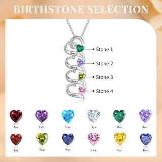 925 Sterling silver Custom Birthstone necklace