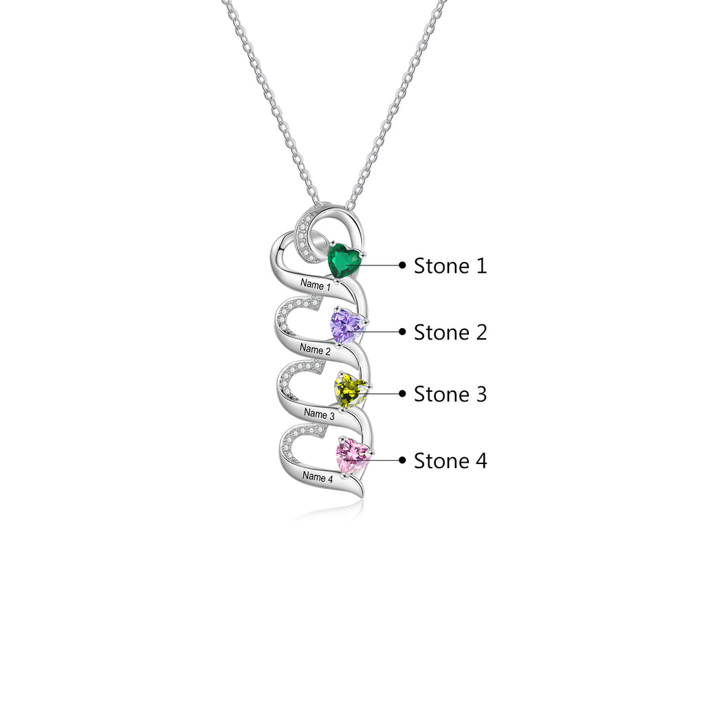 925 Sterling silver Custom Birthstone necklace