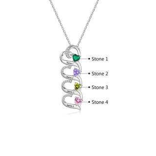 925 Sterling silver Custom Birthstone necklace
