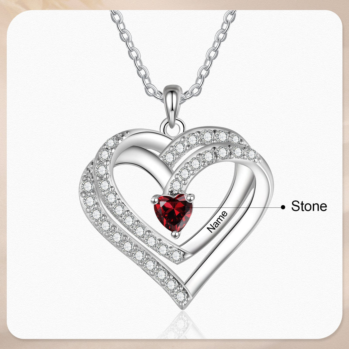 925 Sterling silver Custom Birthstone necklace