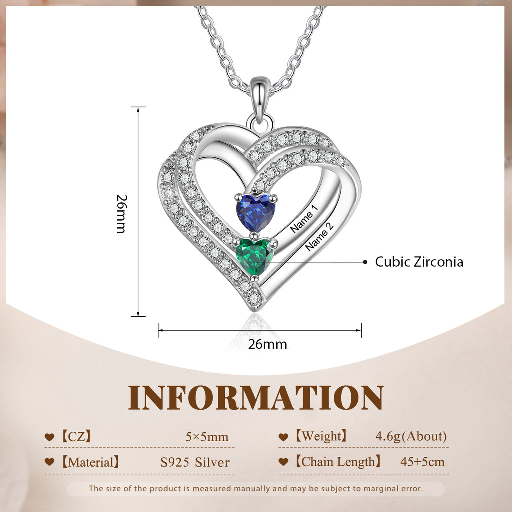 925 Sterling silver Custom Birthstone necklace