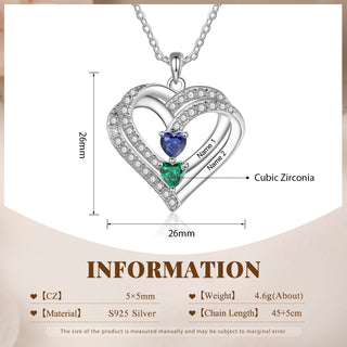 925 Sterling silver Custom Birthstone necklace