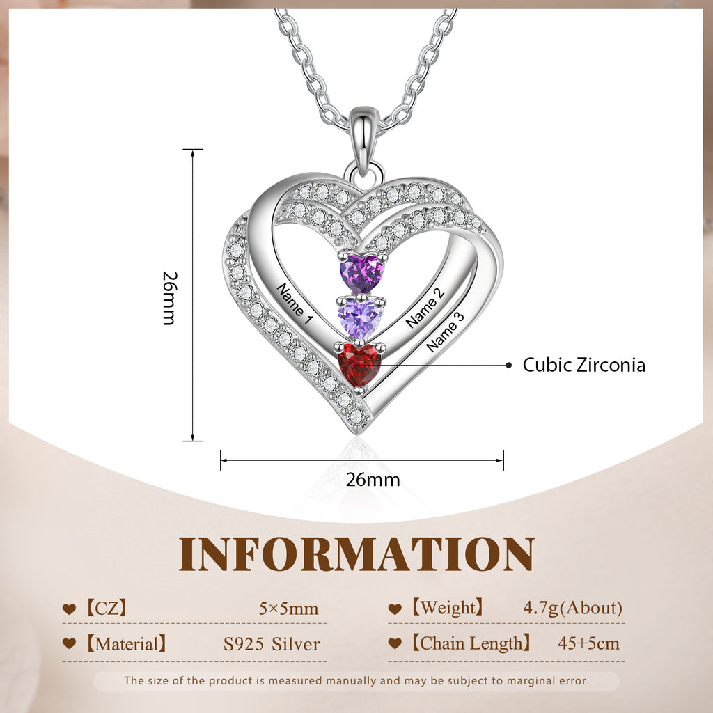925 Sterling silver Custom Birthstone necklace