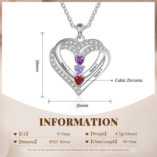 925 Sterling silver Custom Birthstone necklace