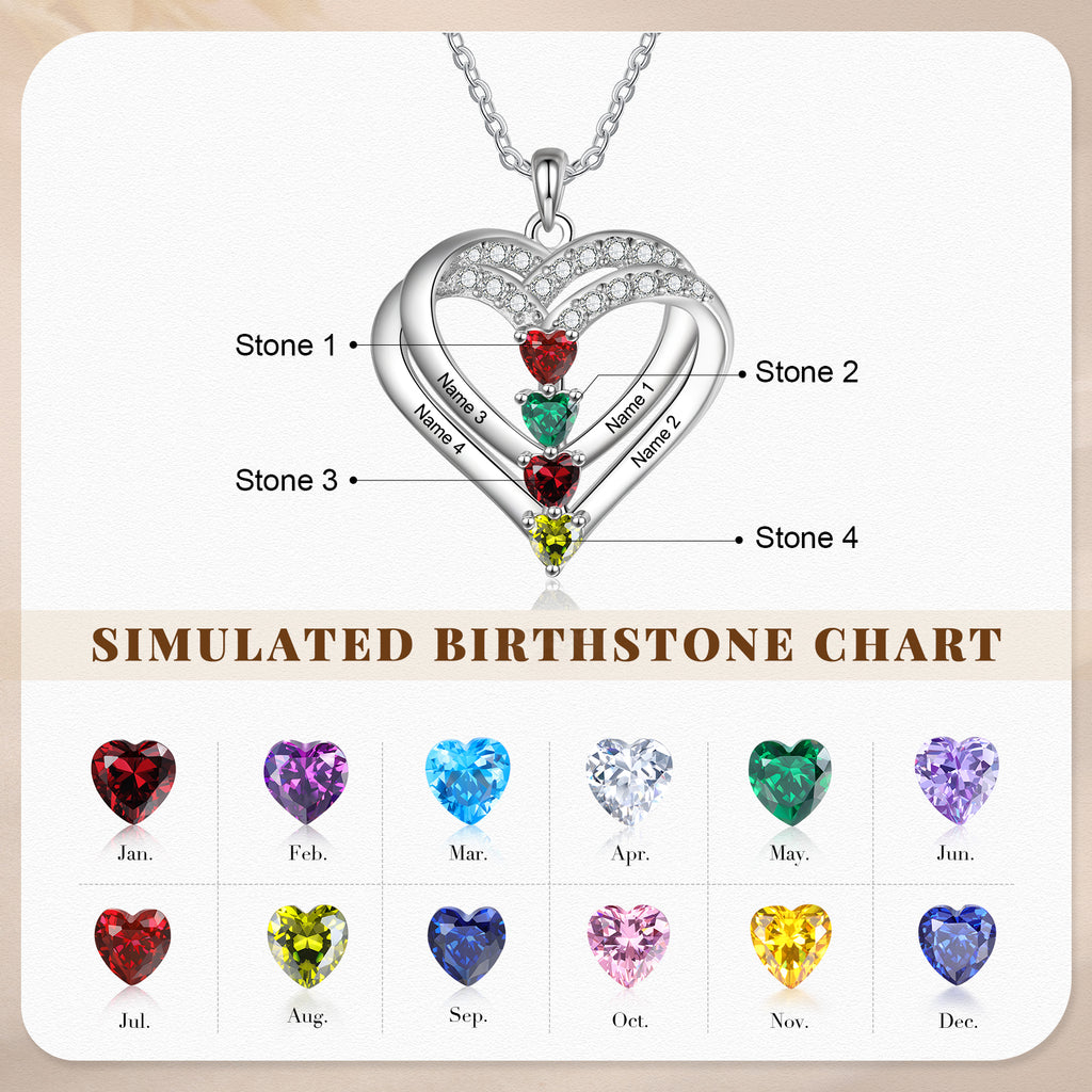 925 Sterling silver Custom Birthstone necklace