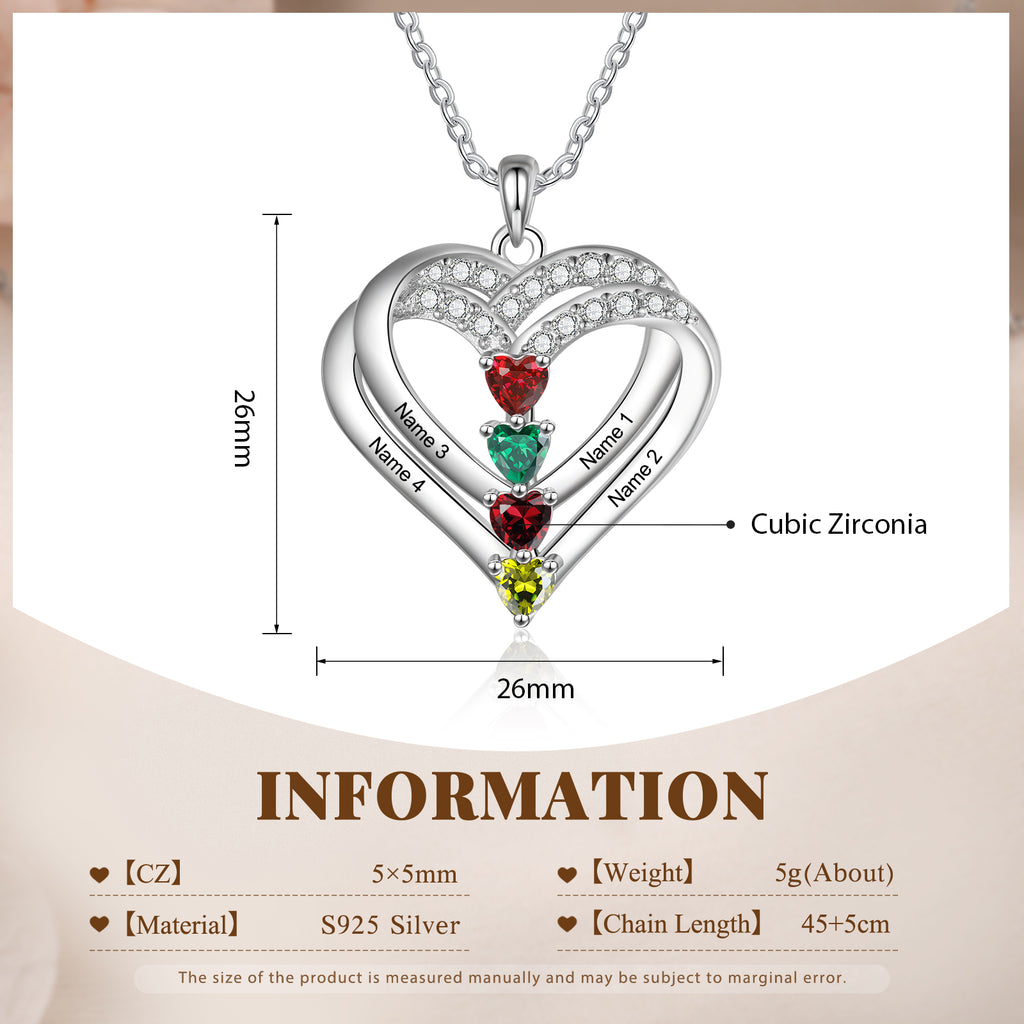 925 Sterling silver Custom Birthstone necklace