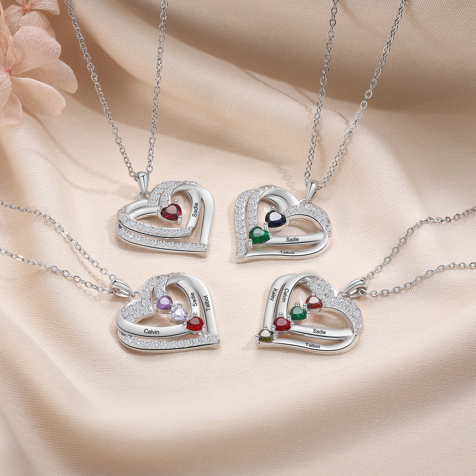 925 Sterling silver Custom Birthstone necklace