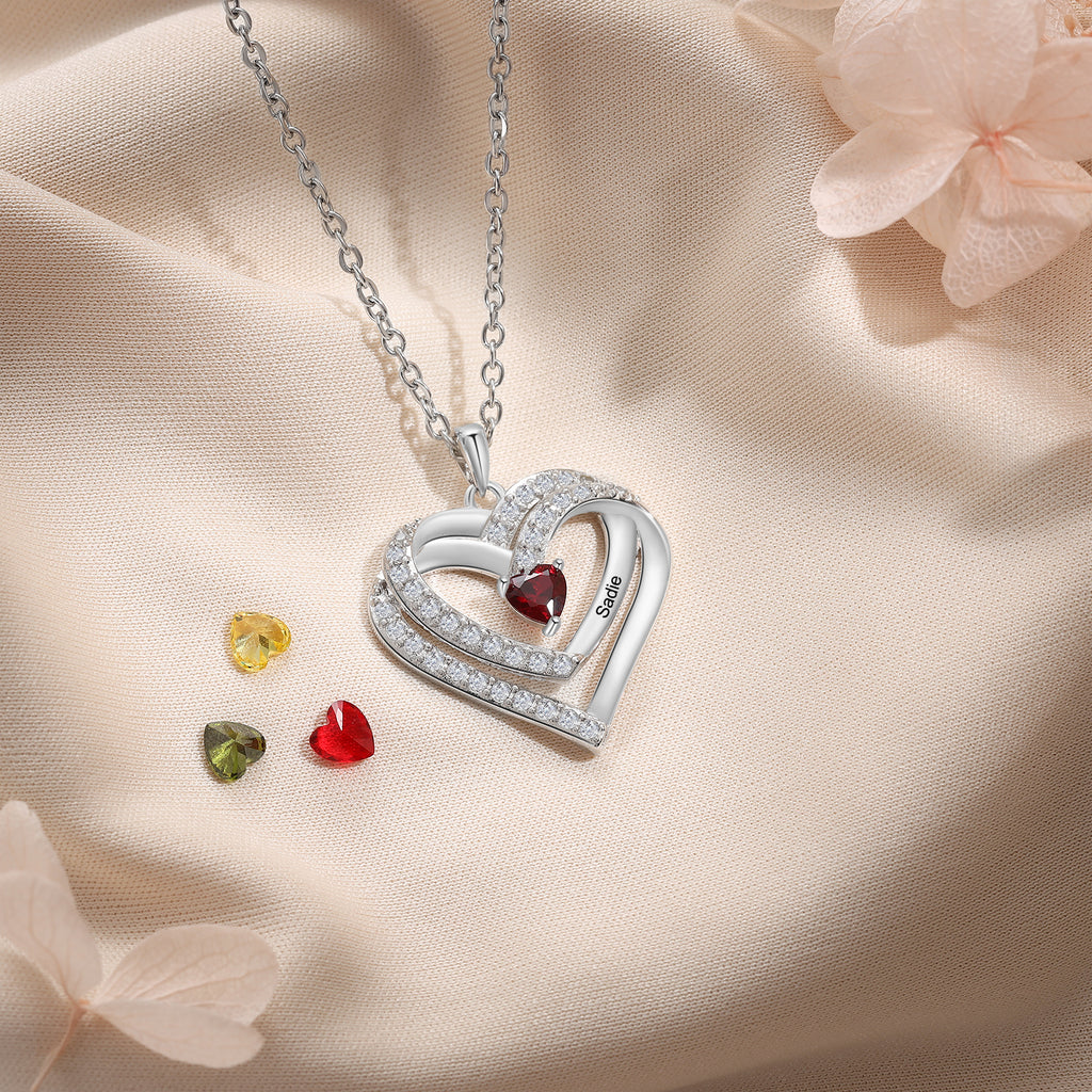 925 Sterling silver Custom Birthstone necklace