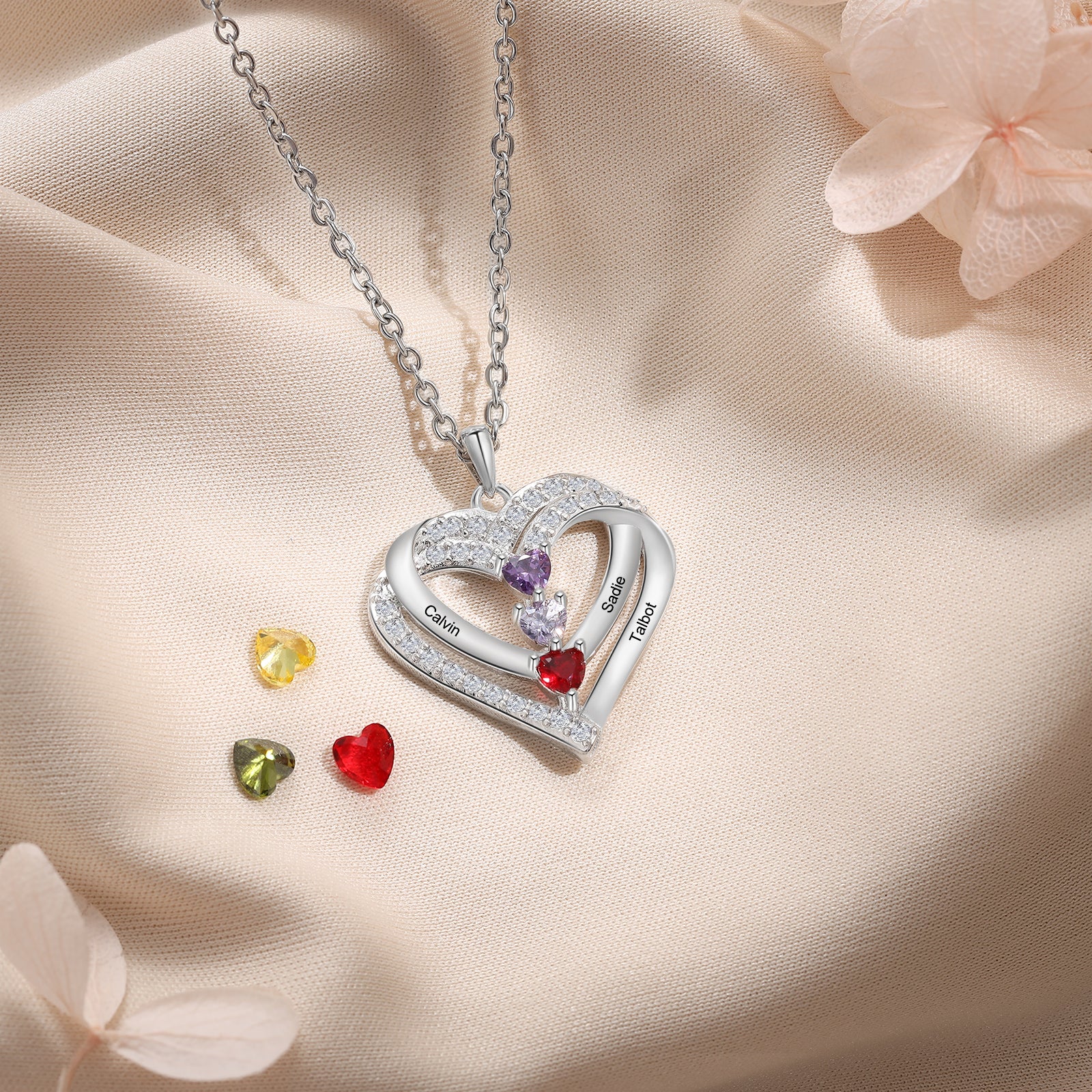 925 Sterling silver Custom Birthstone necklace