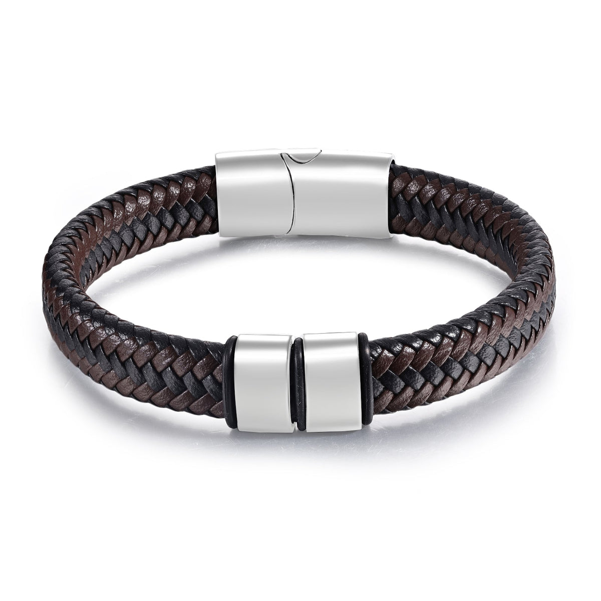 Custom Stainless Steel Leather Bracelet