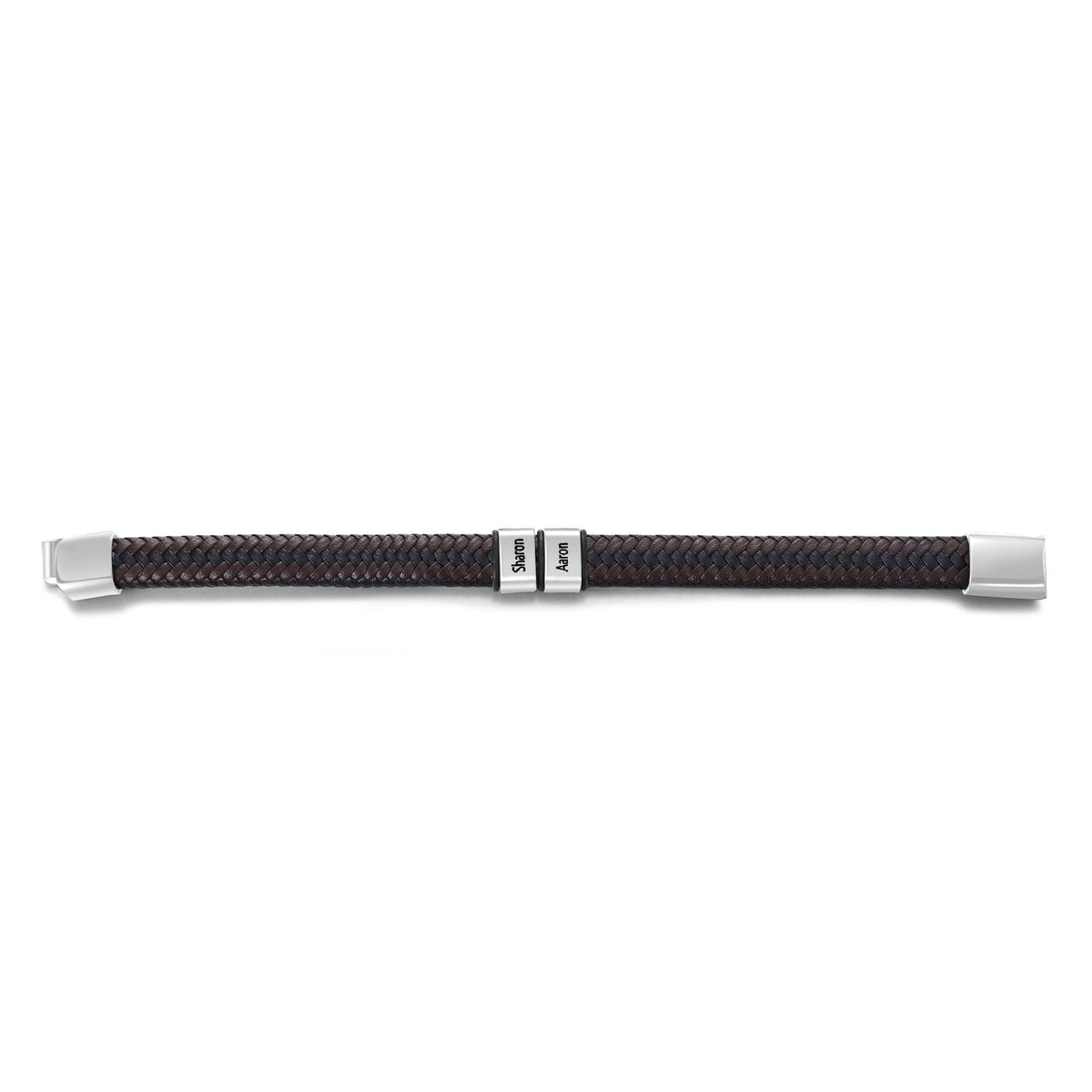 Custom Stainless Steel Leather Bracelet