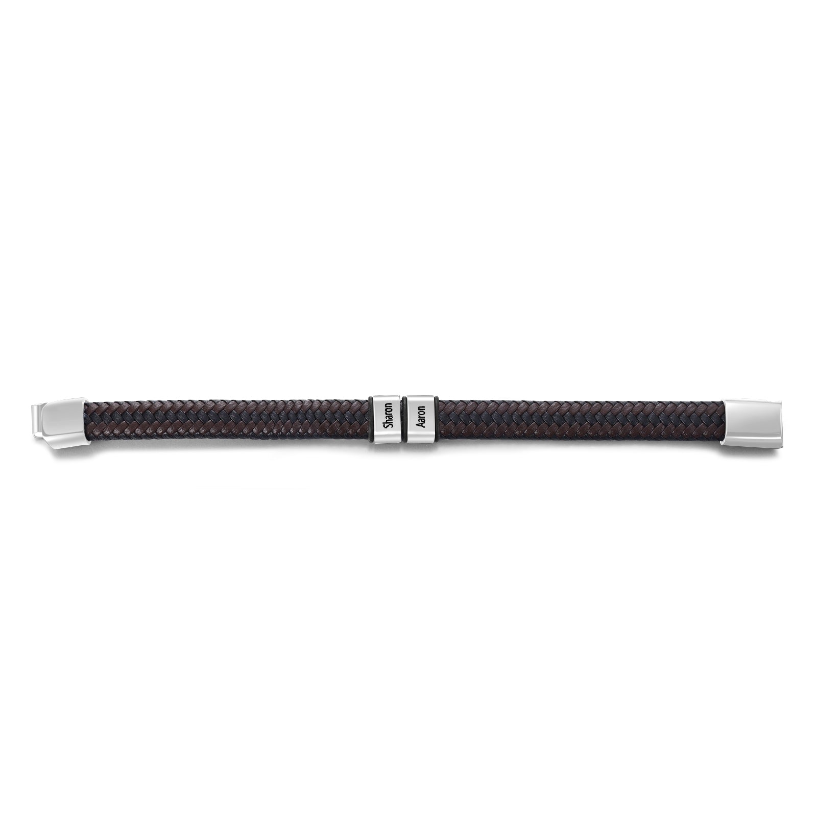 Custom Stainless Steel Leather Bracelet