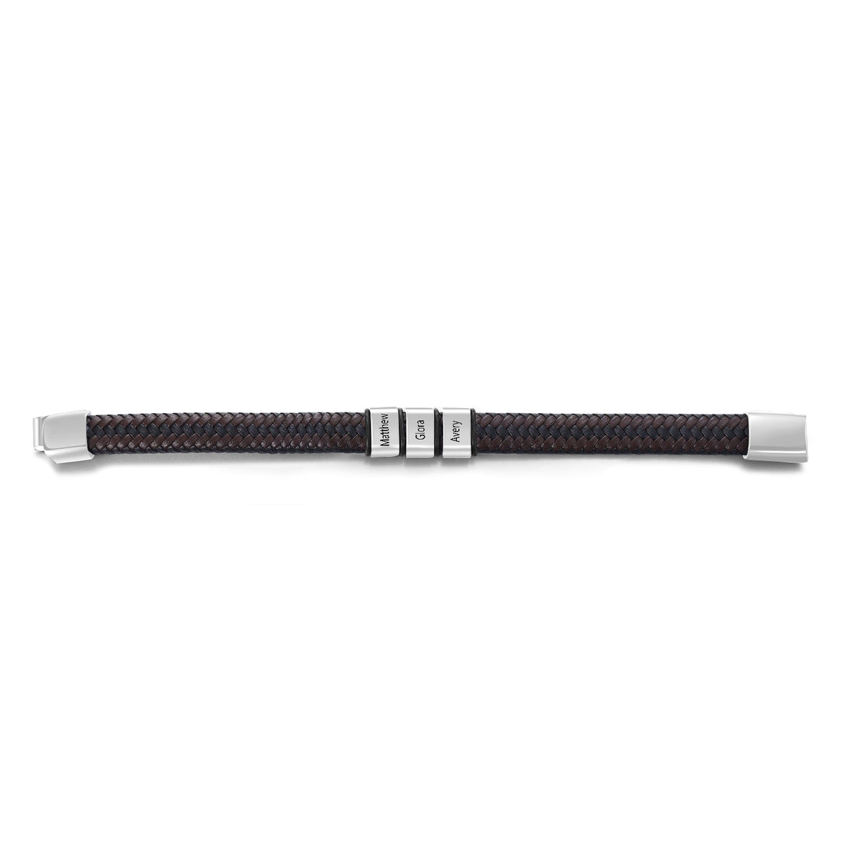 Custom Stainless Steel Leather Bracelet