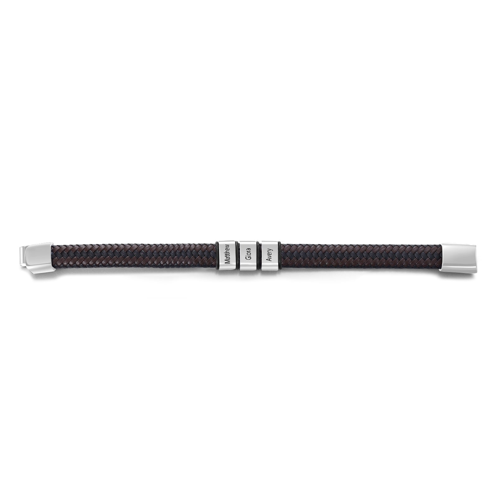 Custom Stainless Steel Leather Bracelet