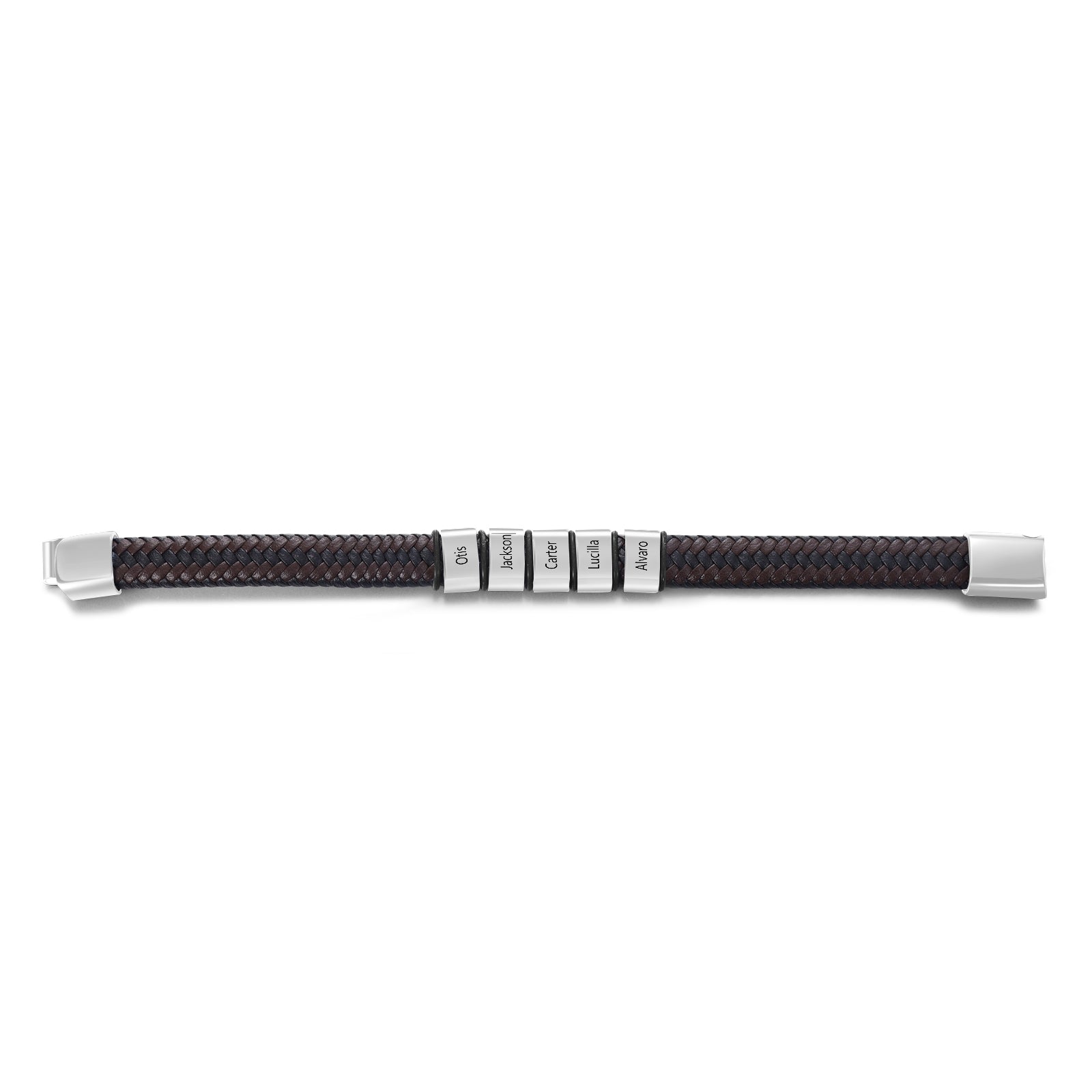 Custom Stainless Steel Leather Bracelet