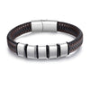Custom Stainless Steel Leather Bracelet