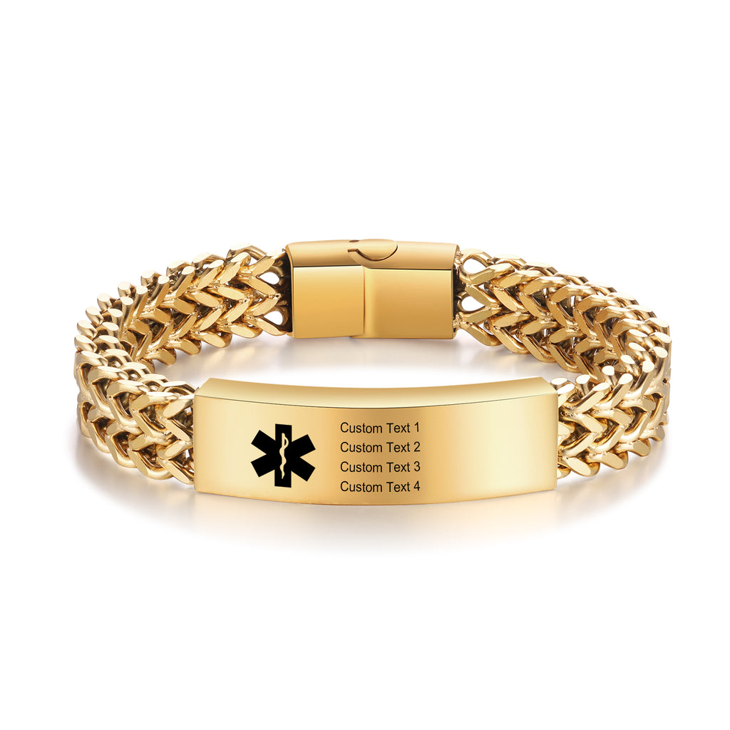 Customized Stainless Steel Medical Bracelets