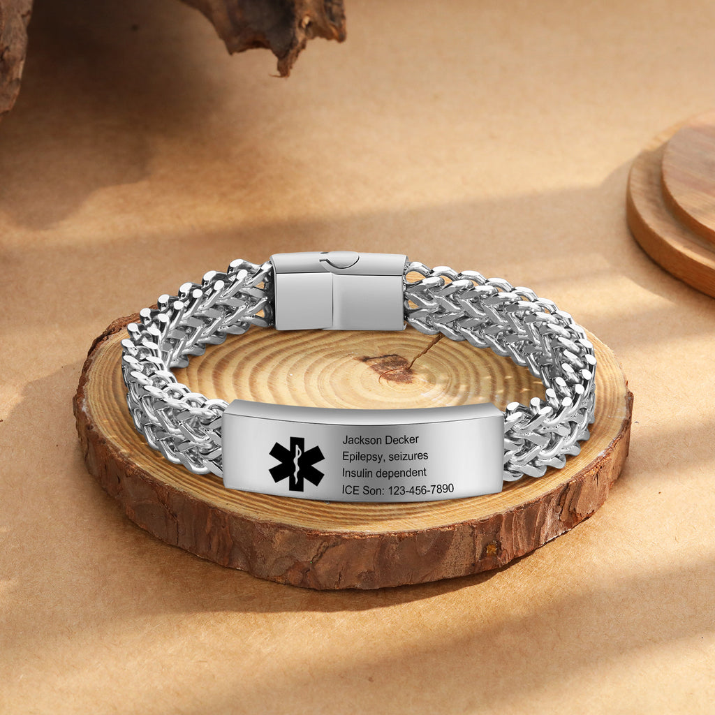 Customized Stainless Steel Medical Bracelets