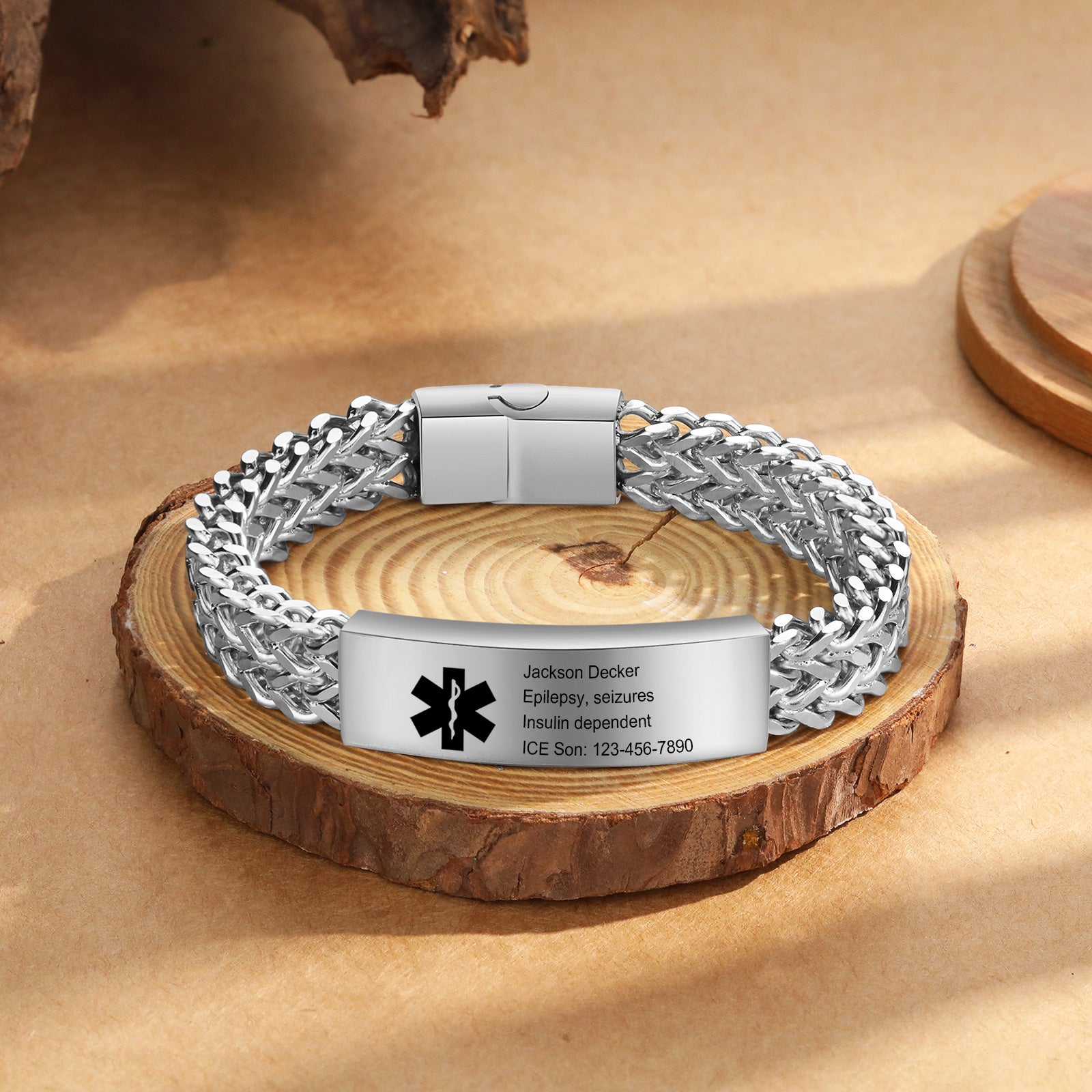 Customized Stainless Steel Medical Bracelets