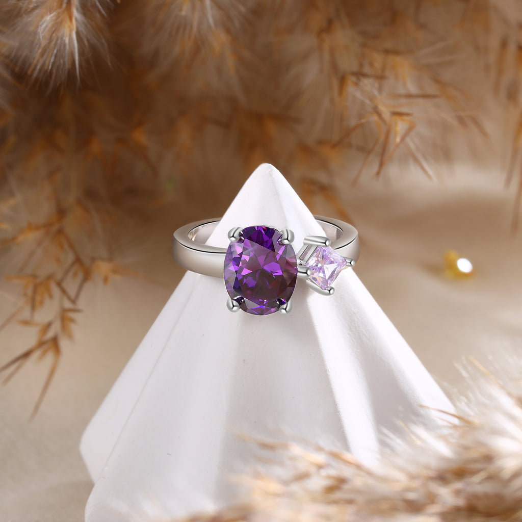 925 Sterling Silver Custom Birtstone Ring