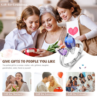 925 Sterling Silver Custom Birtstone Ring