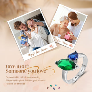 925 Sterling Silver Custom Birtstone Ring