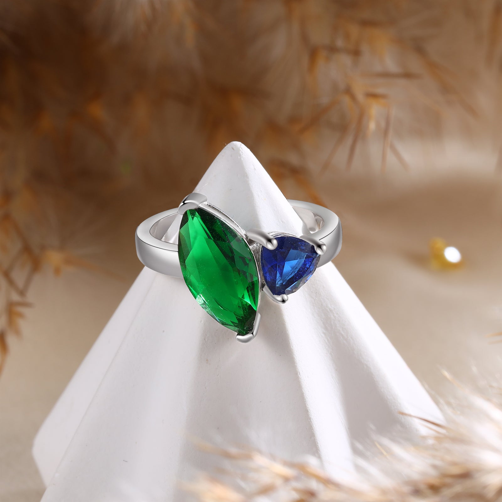 925 Sterling Silver Custom Birtstone Ring