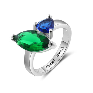 925 Sterling Silver Custom Birtstone Ring