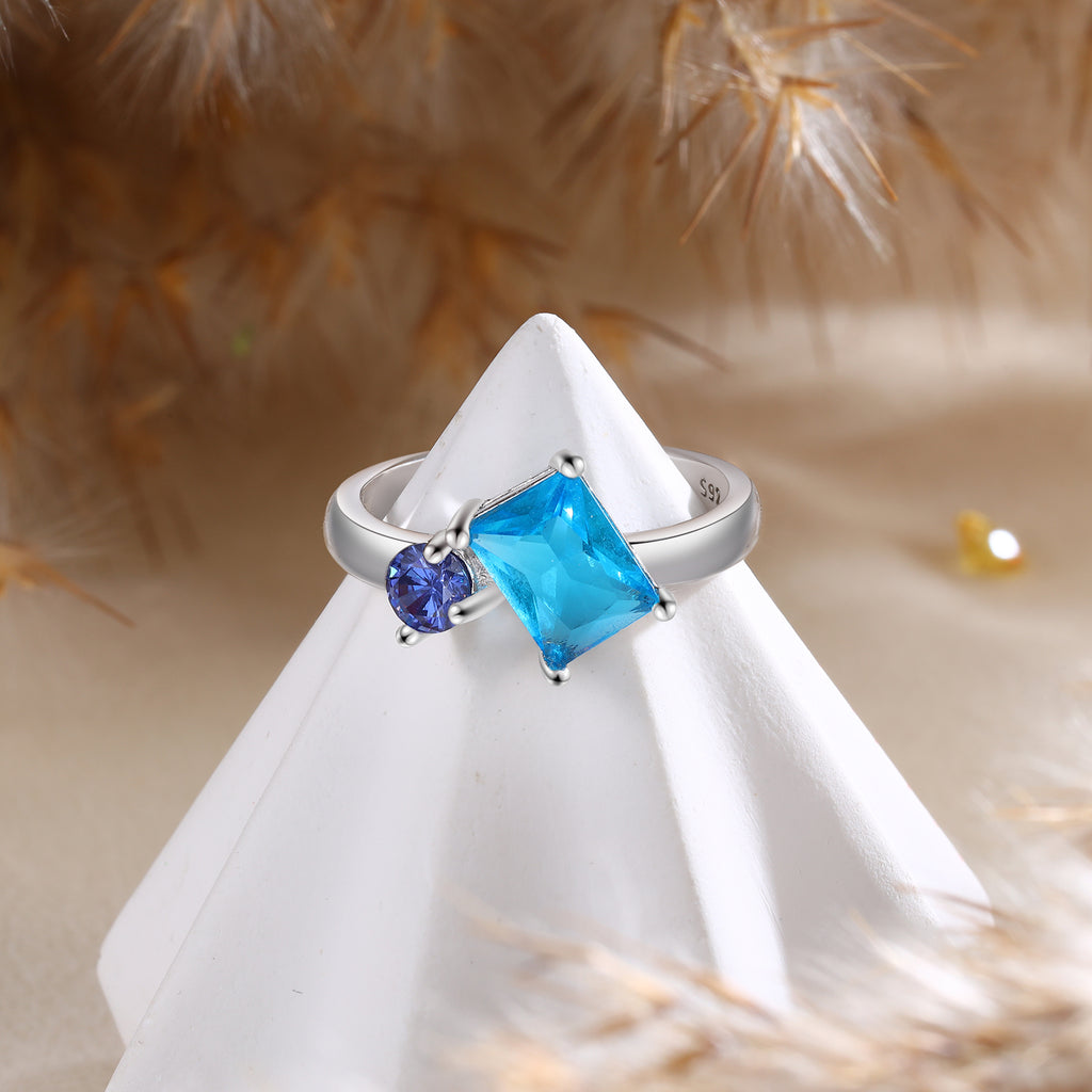 925 Sterling Silver Custom Birtstone Ring