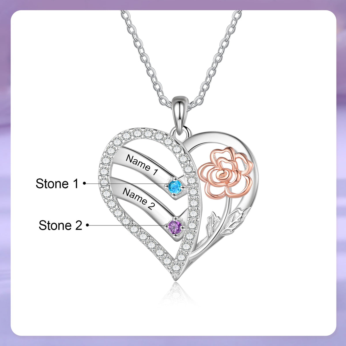 Custom Birthstone necklace