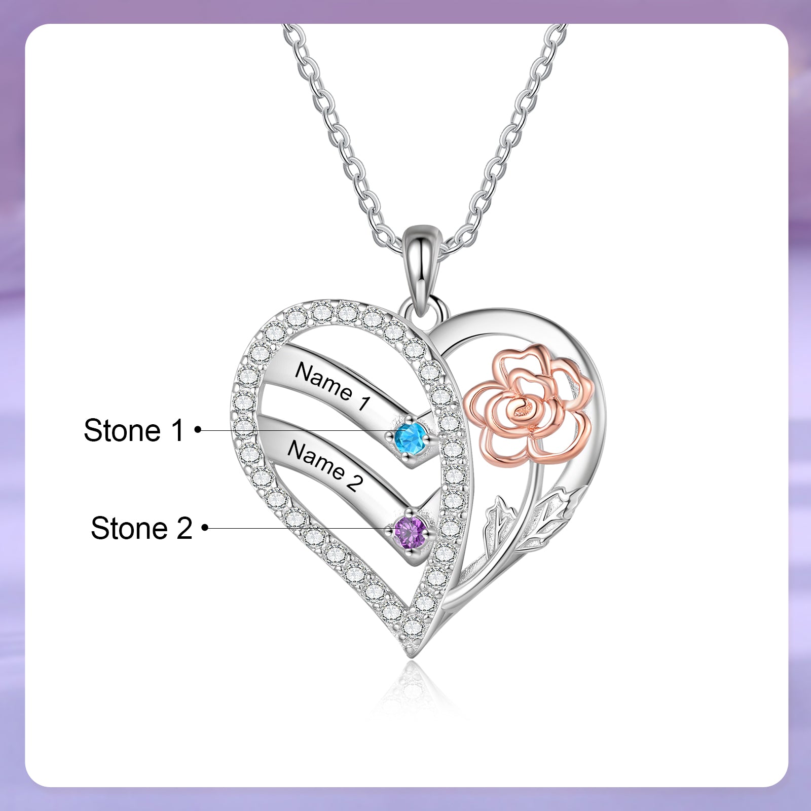Custom Birthstone necklace
