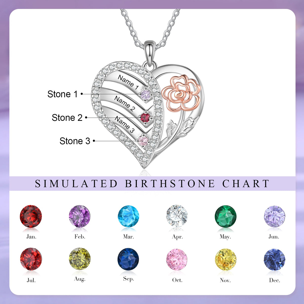 Custom Birthstone necklace