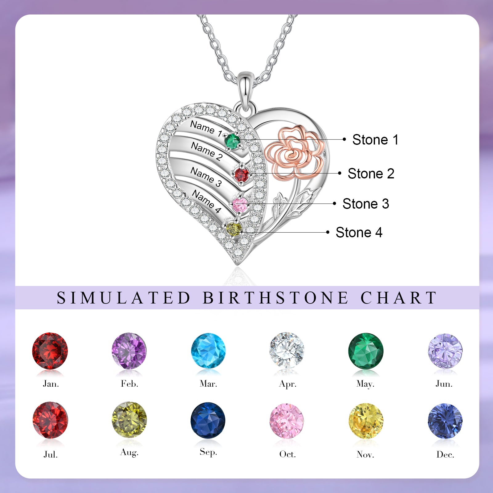 Custom Birthstone necklace