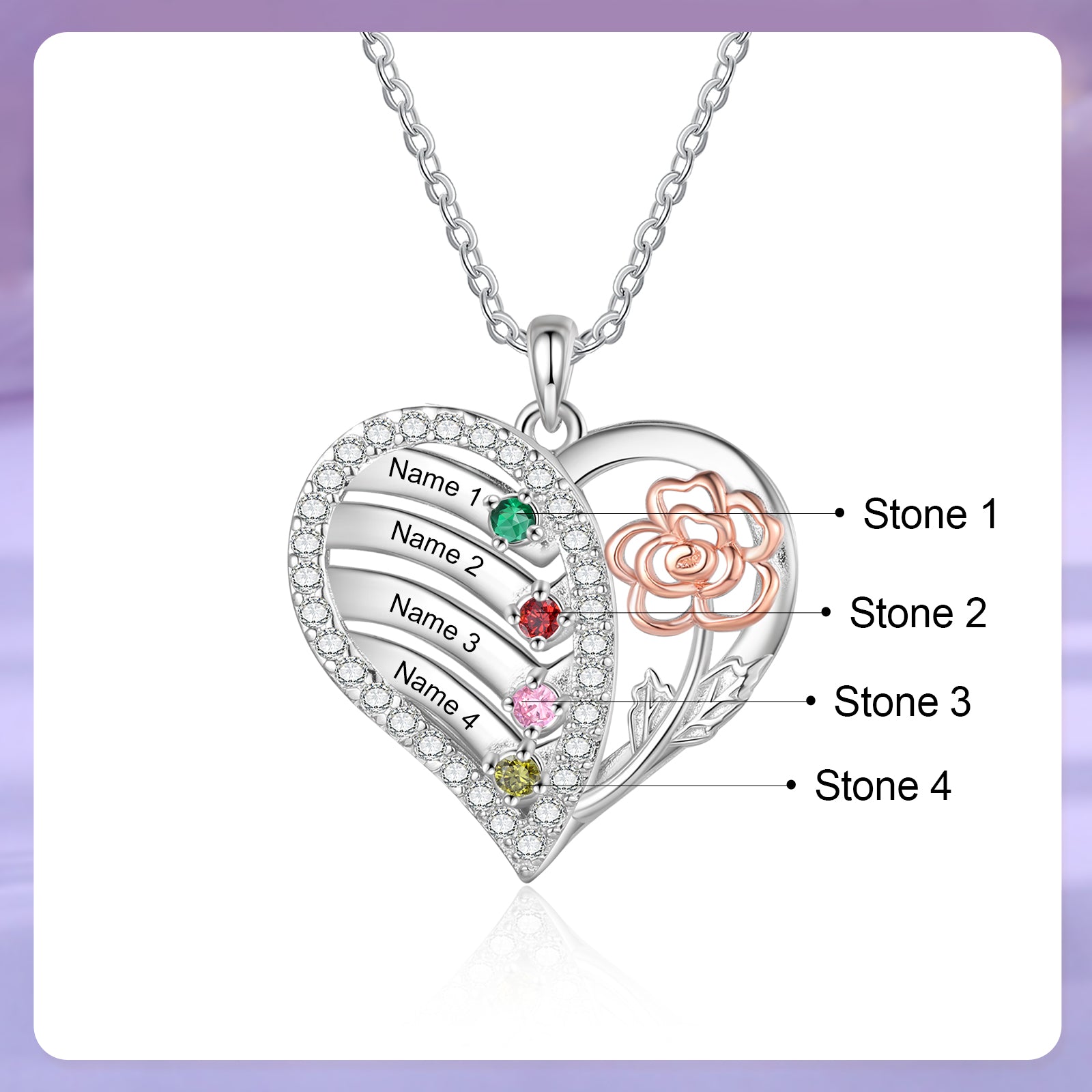 Custom Birthstone necklace