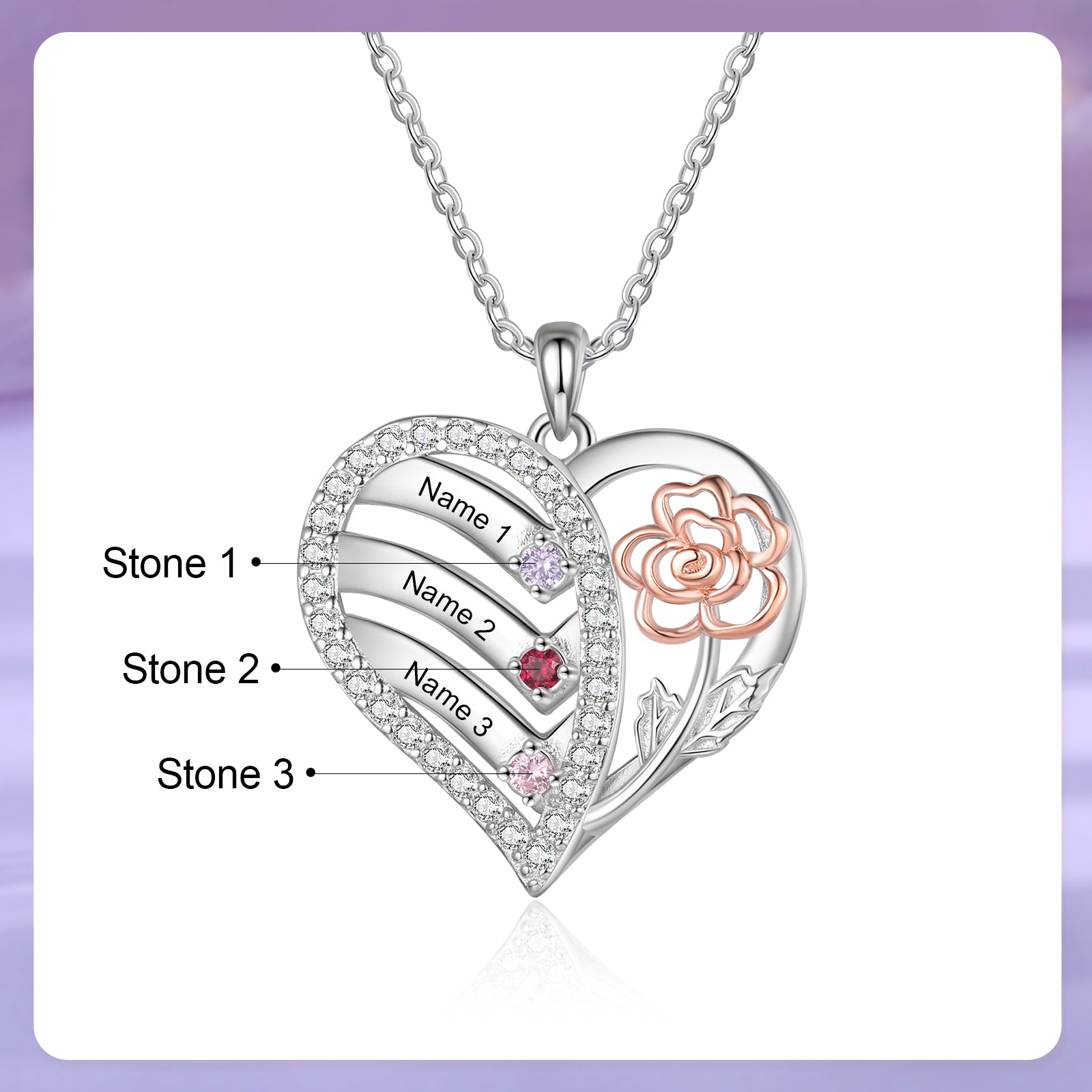 Custom Birthstone necklace