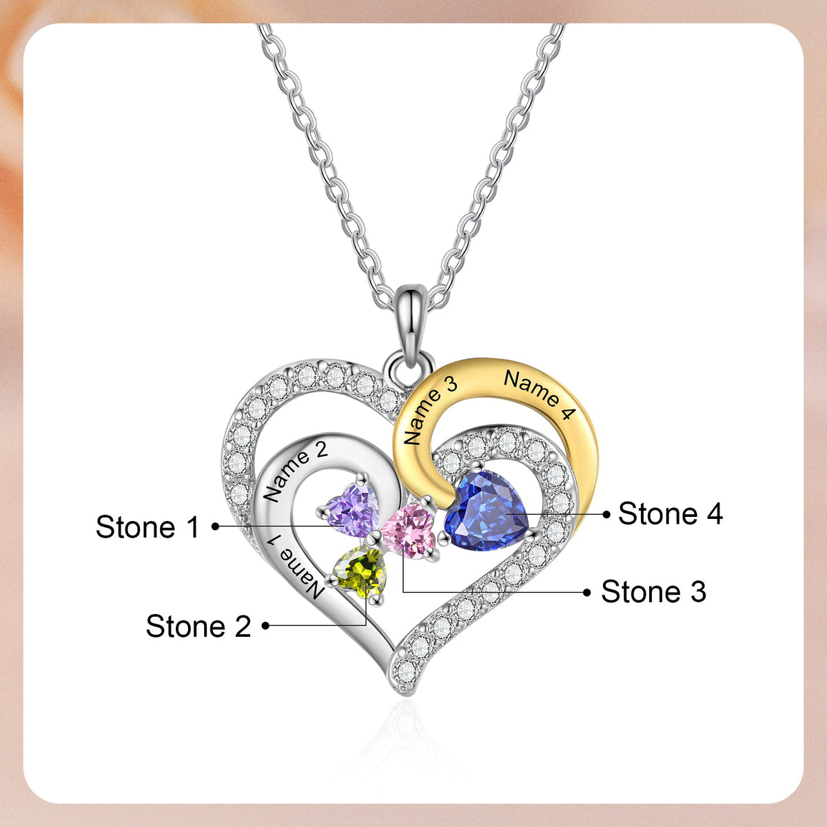 Custom Birthstone necklace