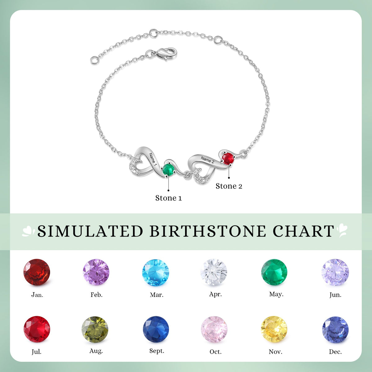 Custom Birthstone Bracelet