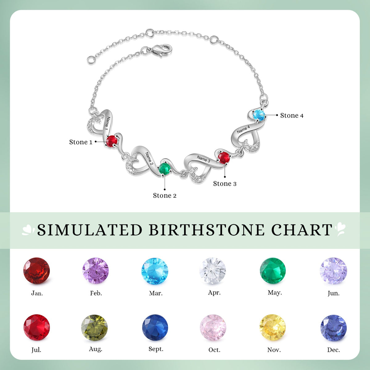 Custom Birthstone Bracelet