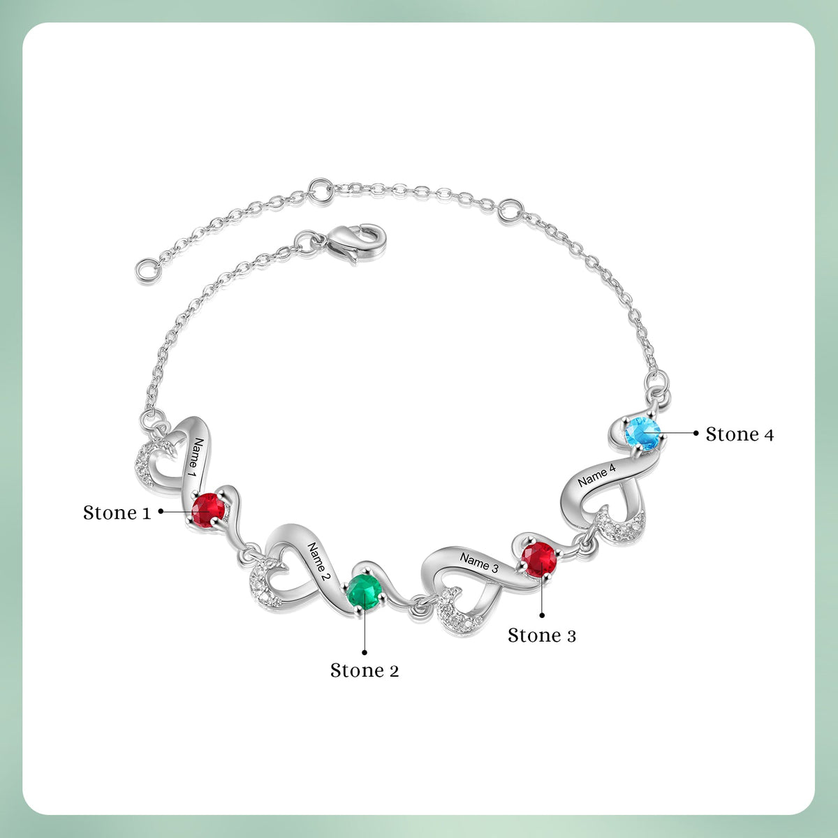 Custom Birthstone Bracelet