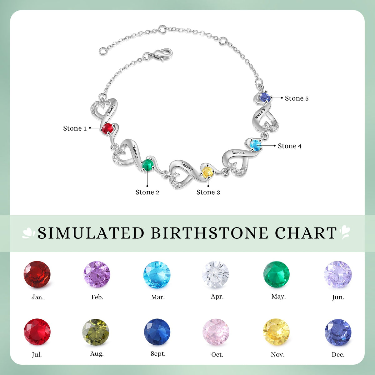 Custom Birthstone Bracelet