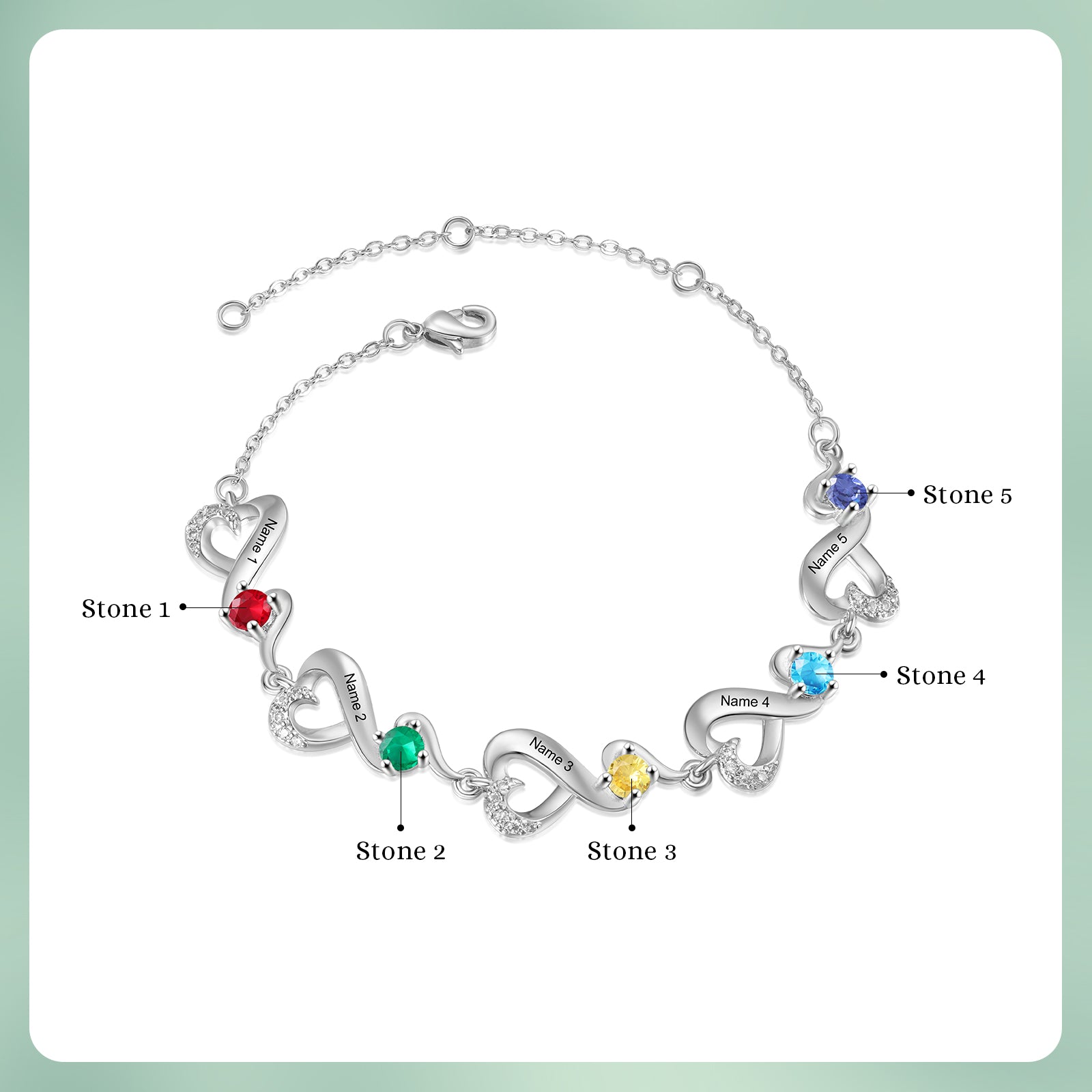 Custom Birthstone Bracelet
