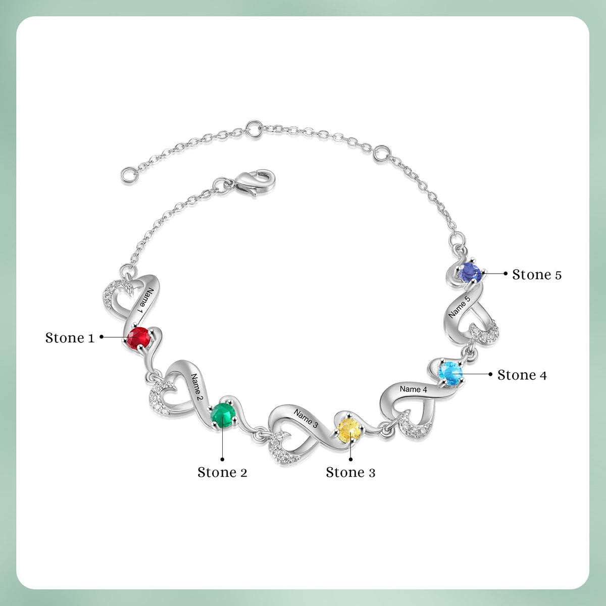 Custom Birthstone Bracelet