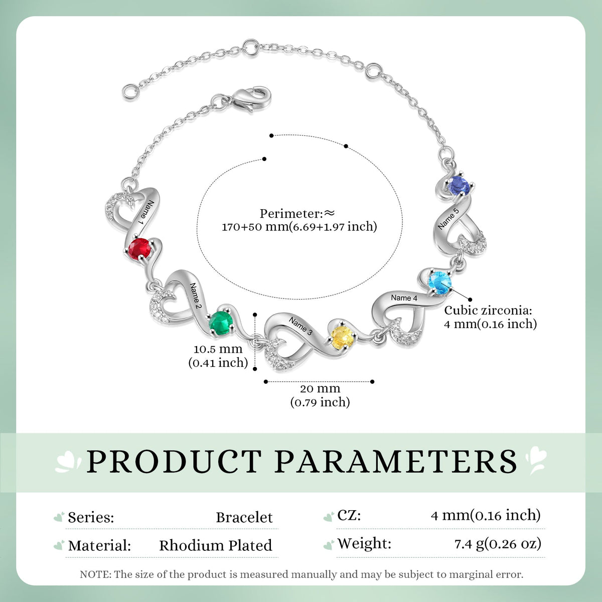 Custom Birthstone Bracelet