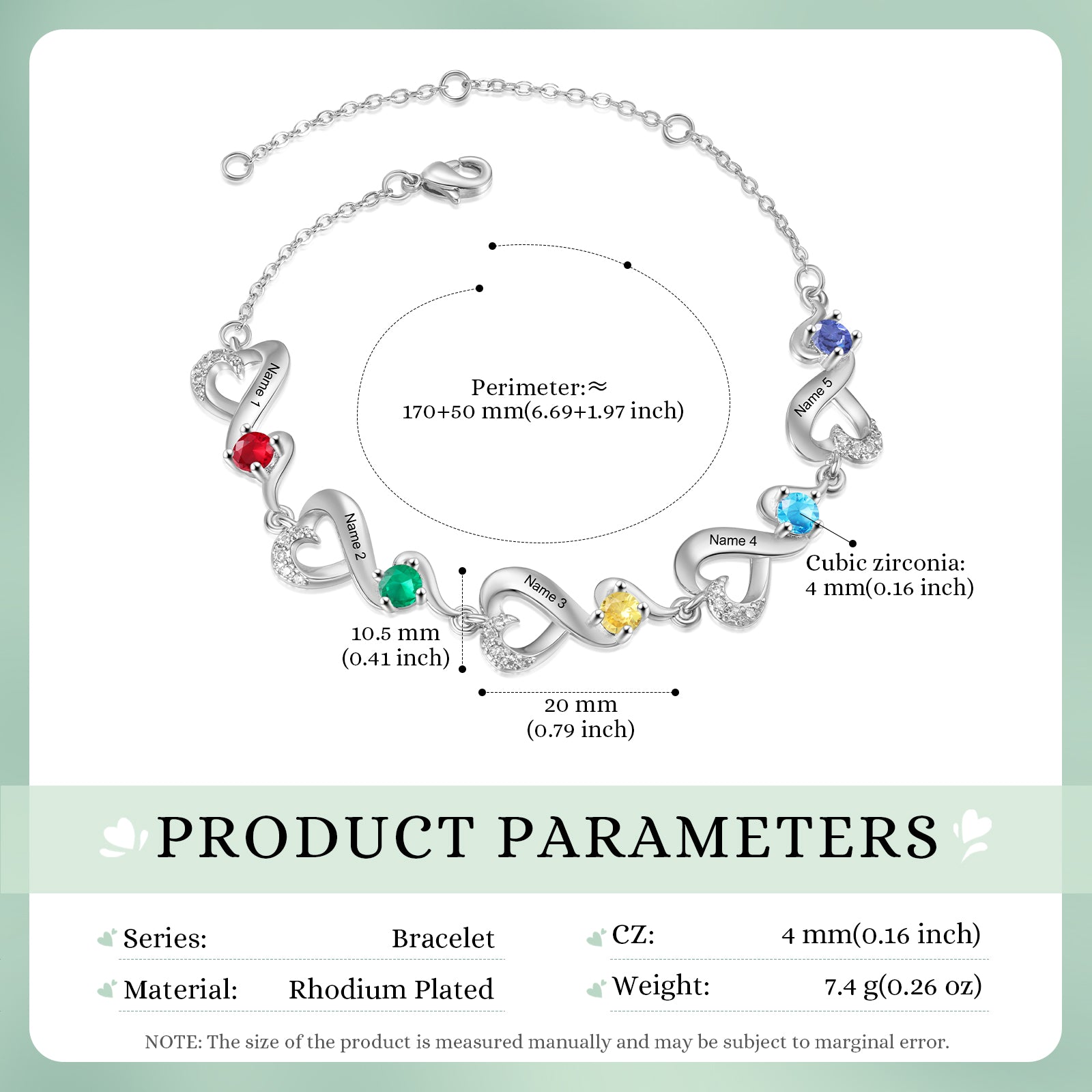 Custom Birthstone Bracelet