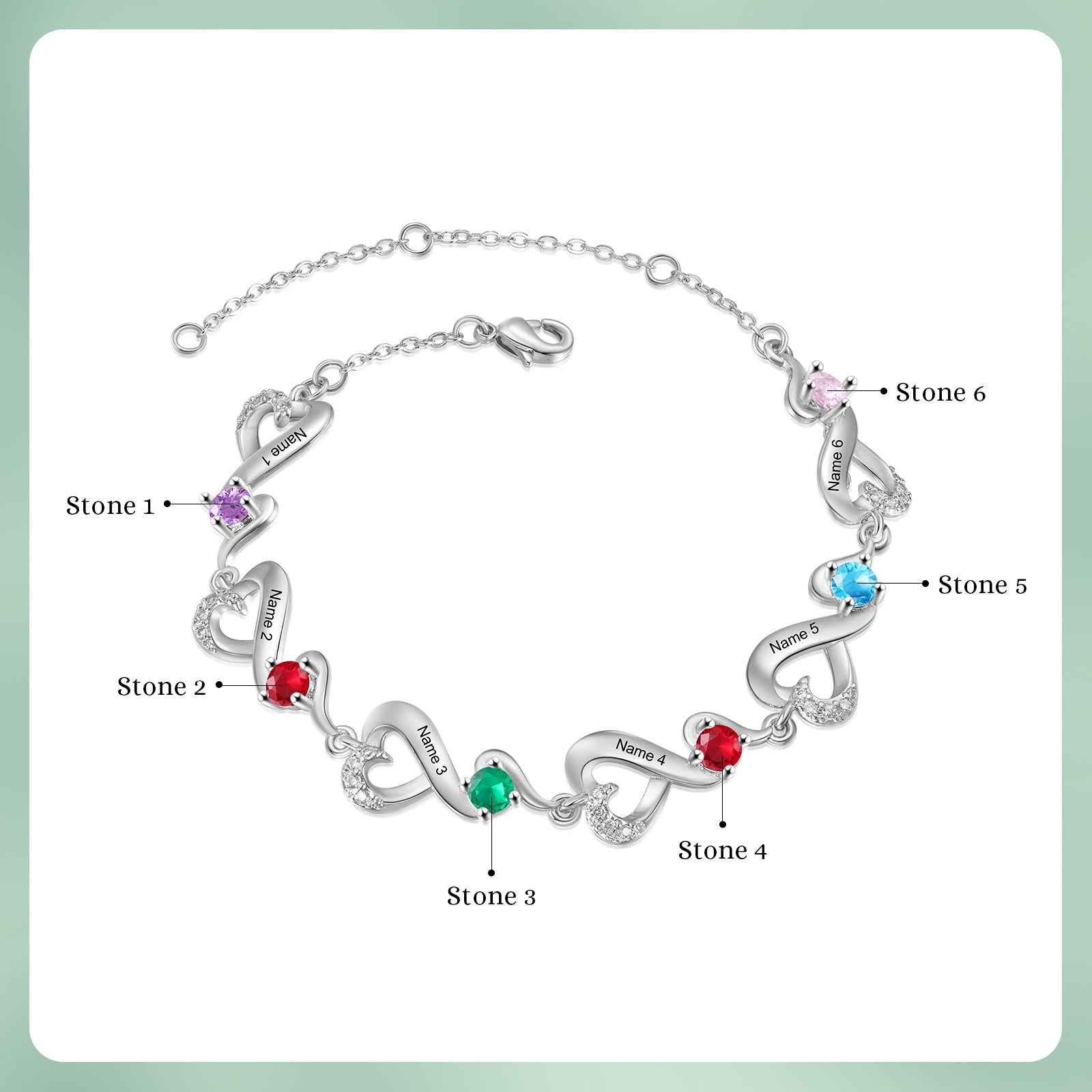 Custom Birthstone Bracelet