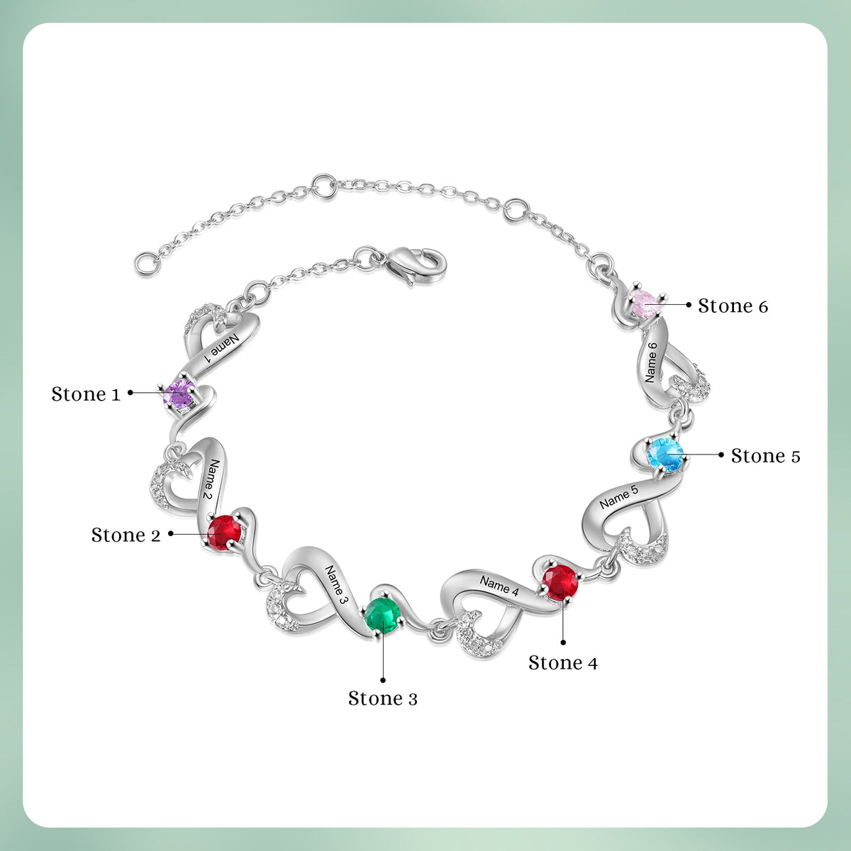 Custom Birthstone Bracelet