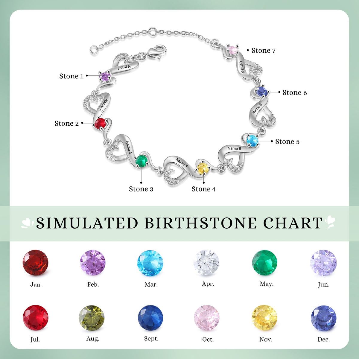 Custom Birthstone Bracelet