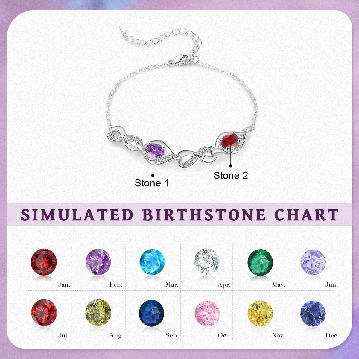 Custom Birthstone Bracelet