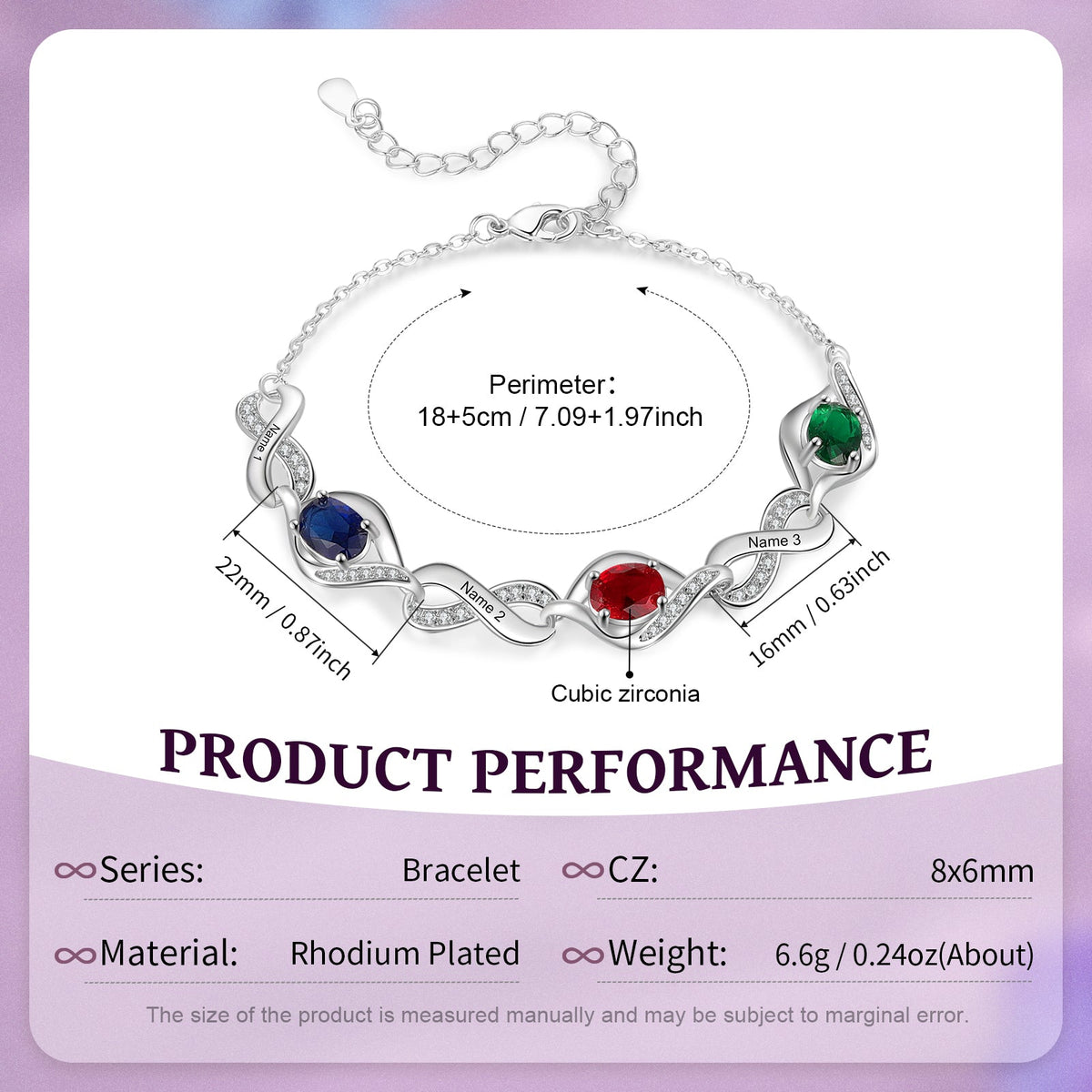 Custom Birthstone Bracelet
