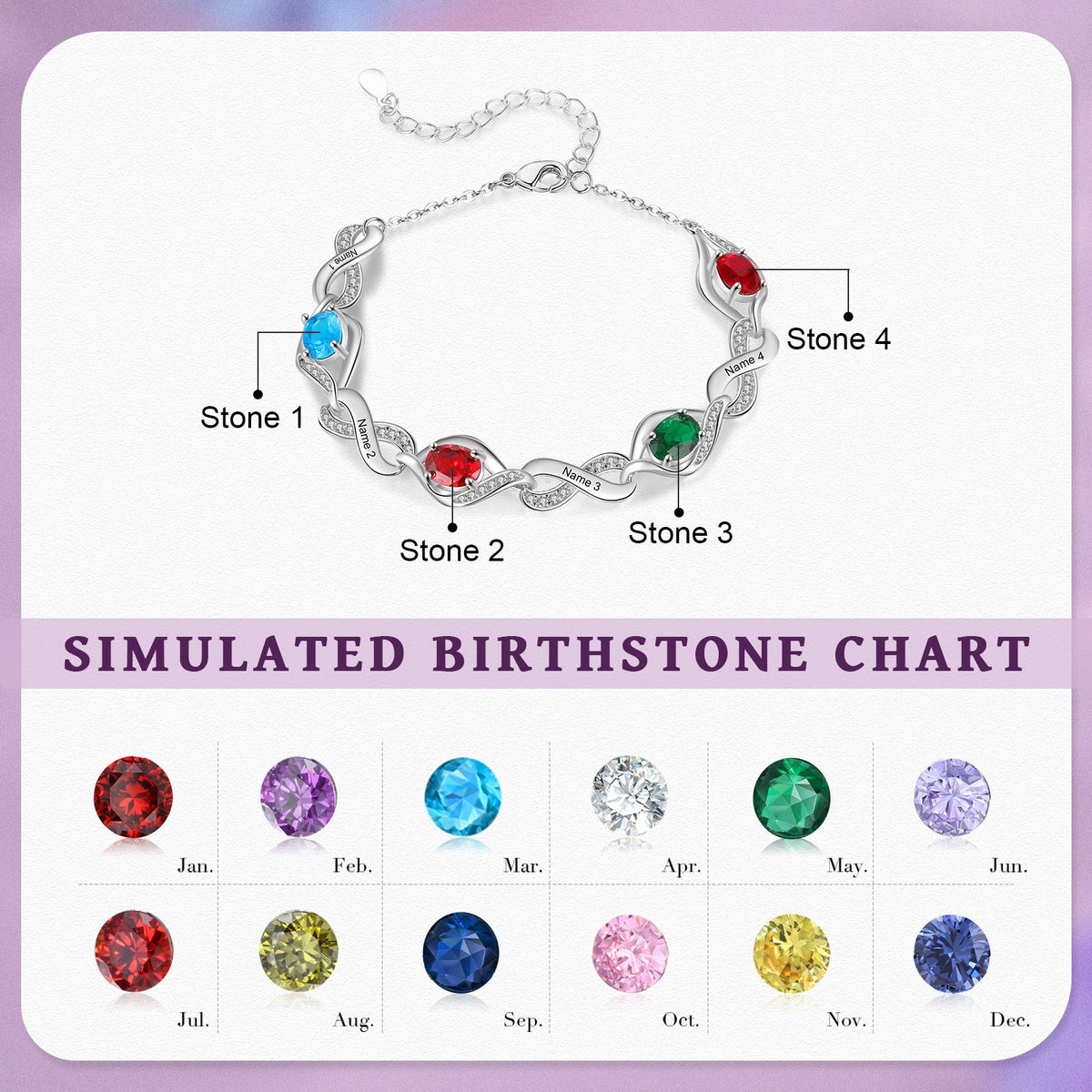 Custom Birthstone Bracelet